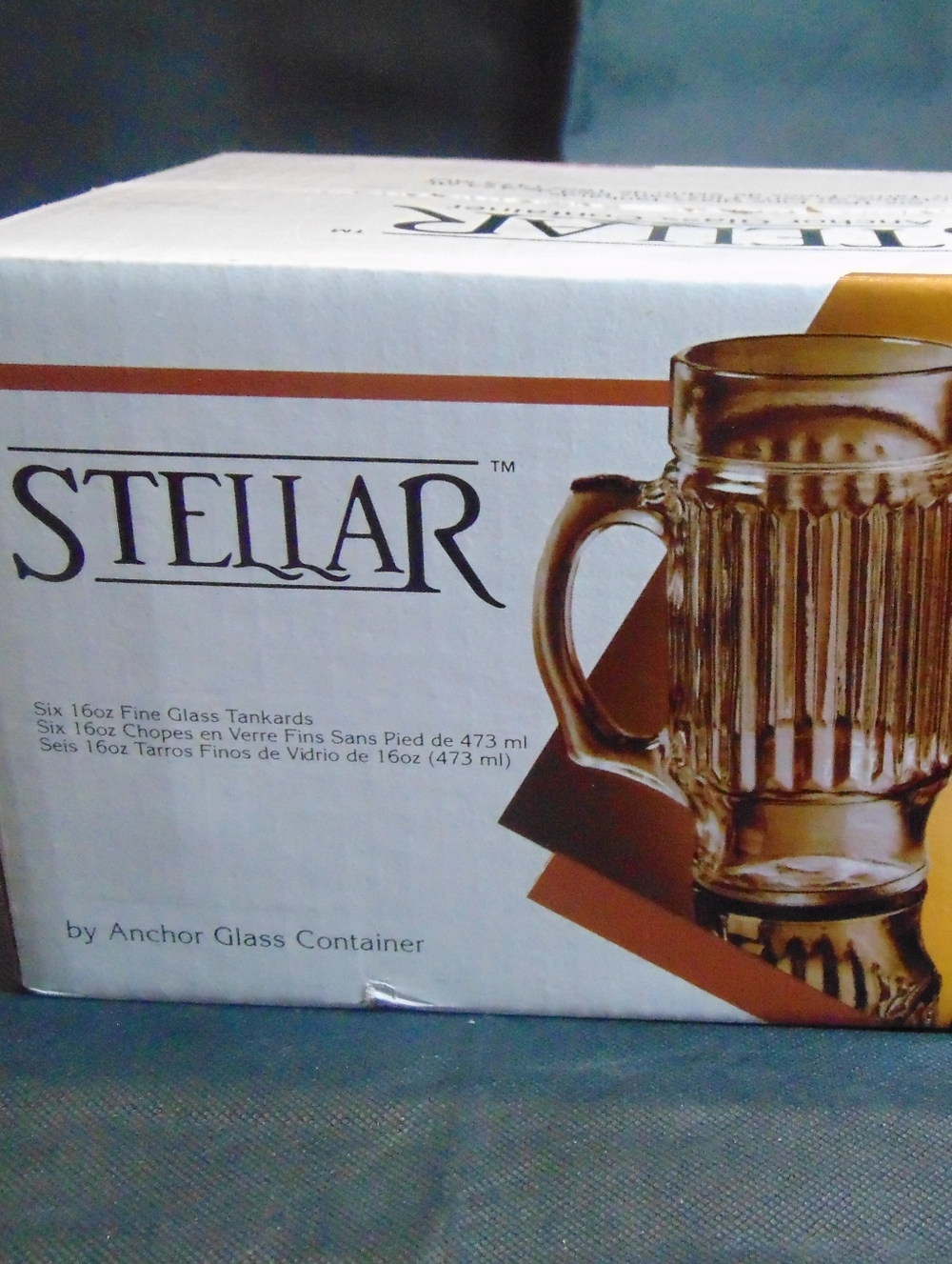 16oz Fine Glass Tankards Glass Tankards Set of 6